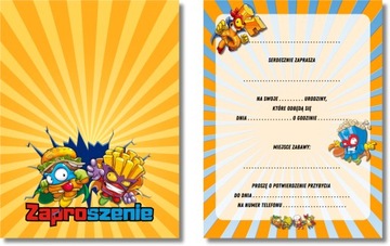 ПРИГЛАШЕНИЯ НА ДЕНЬ РОЖДЕНИЯ SUPER ZINGS 15х10см