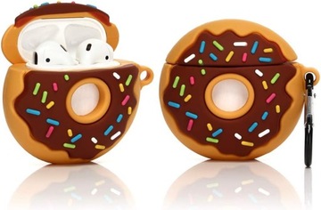 ETUI SILIKONOWE OCHRONNE TWS CASE OBUDOWA AIRPODS 1 AIRPODS 2 DONUT PĄCZEK