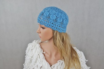 ШАПКА РУЧНОЙ РАБОТЫ, СИНЯЯ