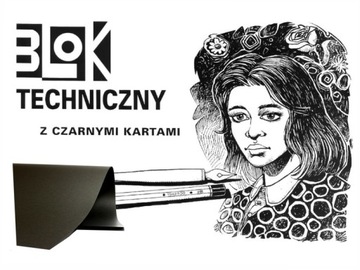 BLOK TECHNICZNY A3 CZARNY KRESKA 00015