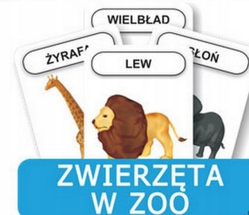 KARTY LOGOPEDYCZNE rozwijanie mowy ZWIERZĘTA w ZOO