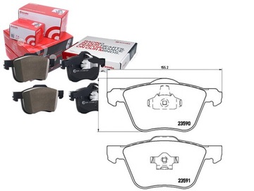KLOCKI HAMULCOWE VOLVO XC90 02-14 PRZÓD BREMBO