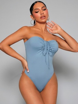 EC31312 *SHEIN BŁĘKITNE BODY Z MARSZCZENIEM L