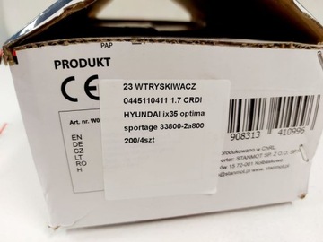 HYUNDAI IX35 OPTIMA 3 I40 1.7 CRDI VSTŘIKOVAČE VSTŘIKOVACÍ TRYSKA 0445110411 33800-2A800