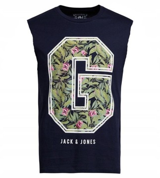 Jack Jones Bezrękawnik Tank Top Granatowy Logo _ L