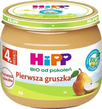 HiPP Pierwsza gruszka BIO, Pierwsza Łyżeczka, 80g