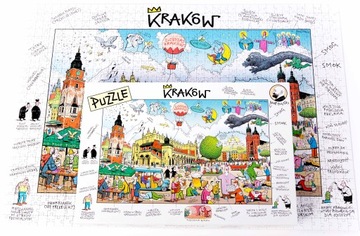 Пазл 1000 деталей - Краков, рисунок А. Млечко