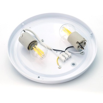 СВЕТИЛЬНИК ДЛЯ ВАННОЙ КОМНАТЫ ПОТОЛОЧНЫЙ КРЕПЛЕНИЕ 2xE27 IP44 ЧЕРНЫЙ