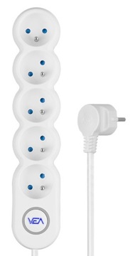 УДЛИНИТЕЛЬ ПИТАНИЯ 1,5 М 5 РОЗЕТОК С ВЫКЛЮЧЕНИЕМ