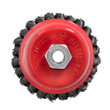 SZCZOTKA DRUCIANA DRUT SKRĘCANY CZOŁOWA M14 75MM