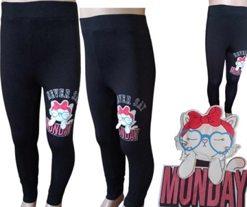 Legginsy getry cienkie DZIEWCZYNKI 110-116