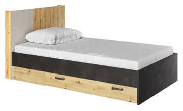 DUŻE ŁÓŻKO MŁODZIEŻOWE Z SZUFLADAMI 120cm