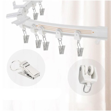 3M ELASTYCZNY, GIĘTY KARNISZ SUFITOWY, DZIELNIK POKOJU DO OKNA WYKUSZOWEGO