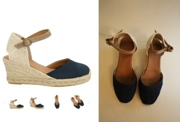 LADY Buty na koturnie Espadryle VELENZIA r.39 Granatowe