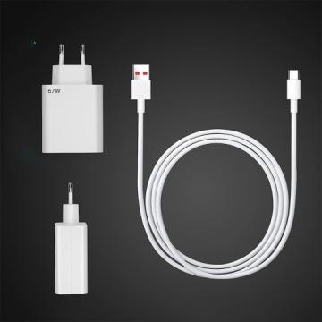 Зарядное устройство 67W USB блок питания, кабель USB-C, для Xiaomi