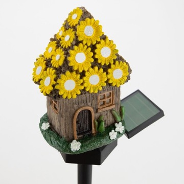 СВЕТОДИОДНАЯ НАРУЖНАЯ СОЛНЕЧНАЯ САДОВАЯ ЛАМПА, ПРИВОДИМАЯ В СКАЗОЧНОМ ДОМЕ