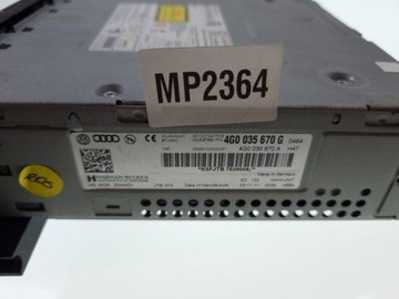4G0035670G RÁDIO Z NAVIGACE 3.0 TDI 150 2012 AUDI A7 SPORTBACK (4GA 4GF)