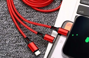 USB-КАБЕЛЬ 3-в-1 USB C LIGHTNING МИКРО-ЗАРЯДКА 1,2 м