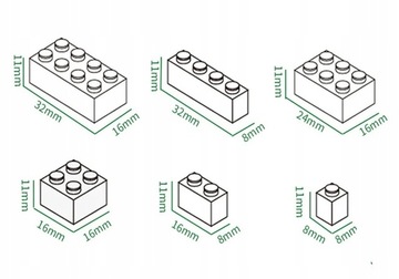 Большой набор строительных кирпичей 1000 шт. (1000 шт.)