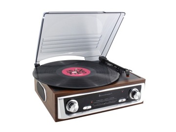 soundmaster PL196H gramofon retro z radiem FM