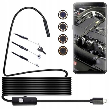 Endoskop Kamera Inspekcyjna Android Pc Usb 5m LED
