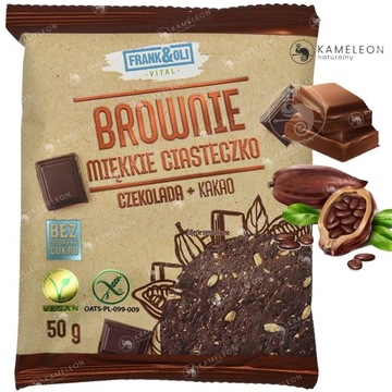 WEGAŃSKIE CIASTKA BEZ CUKRU GLUTENU MIX SMAKÓW 50G x8 400G FRANK &OLI