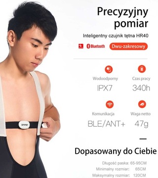 iGPSport HR40 ANT+ датчик сердечного ритма, Bluetooth