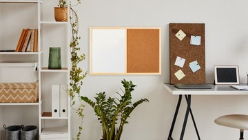 Магнитная пробковая доска 60х40 см COMBI, деревянная рама + БЕСПЛАТНО