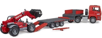 BRUDER 02774 MAN TGA С ЭВАКУАТОРОМ И ПОГРУЗЧИКОМ MANIT