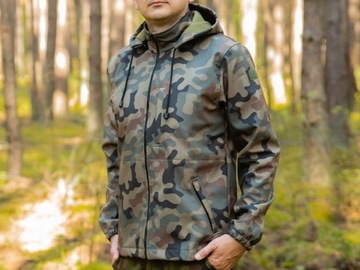 Куртка SOFTSHELL Camo WATERPROOF с капюшоном, размер L