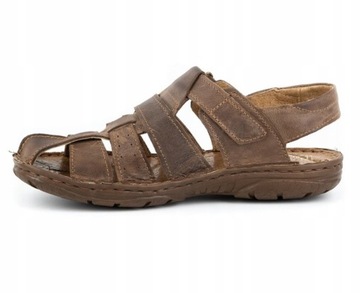 КОЖАНЫЕ САНДАЛИИ POLBUT 211 КОРИЧНЕВЫЕ 43