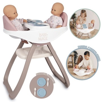 SMOBY BABY NURSE KRZESEŁKO DO KARMIENIA BLIŹNIĄT