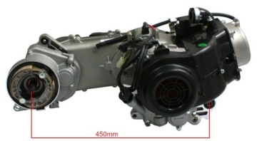 Двигатель gy6 80 cc колеса 12 одинарный амортизатор новый