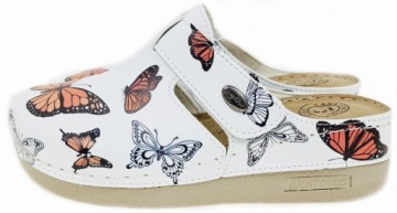 Женские закрытые сланцы с бабочками и липучками, размер 36
