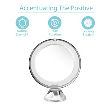 Большое ЗЕРКАЛО ДЛЯ МАКИЯЖА с подсветкой 10 LED 25 x 33 см