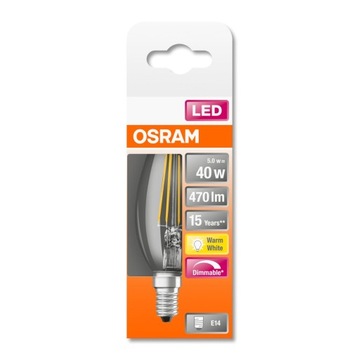 Светодиодная лампа E14 Свеча накаливания 5Вт 470лм OSRAM