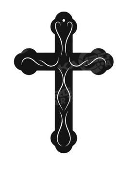 Krzyż na ścianę C 15 cm metalowy dewocjonalia