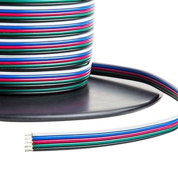 KABEL RGBW 5x0,22mm2 1M Do Taśm RGBW