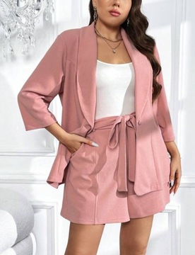 NK239 Komplet Marynarka Blazer i Spodenki SHEIN Curve 3XL