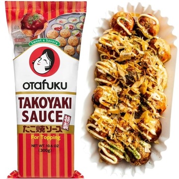 Japoński Gęsty Sos TAKOYAKI Słodko Pikantny Smak Do Polewania 300g OTAFUKU