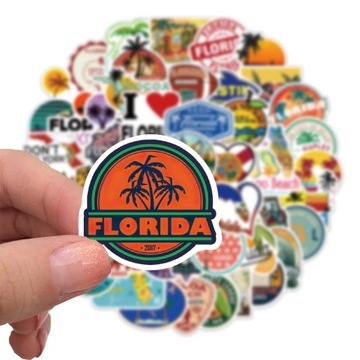 НАКЛЕЙКИ FLORIDA MIX ДЛЯ НОУТБУКА ПЛАНШЕТА 50 шт.
