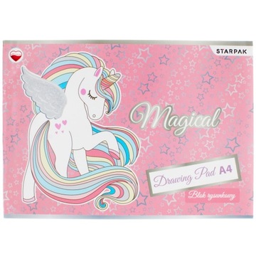 Blok rysunkowy jednorożec Unicorn A4 Starpak