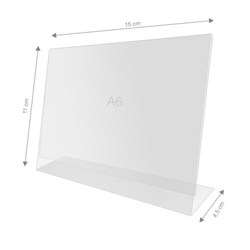 Горизонтальный информационный стенд/презентер из оргстекла - А6