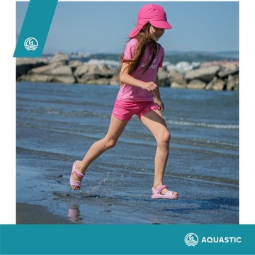 Sandały dziecięce AQUASTIC Sandi Jrg różowy 24 Lekkość i elastyczność