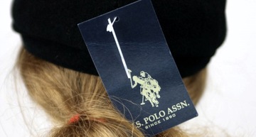 Женская бейсболка США. Поло Ассн. Куртка Patrol 56см, фианиты, чёрная