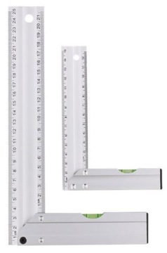 ZESTAW KĄTOWNIKÓW + POZIOMCE WERCKMANN 15 i 25cm
