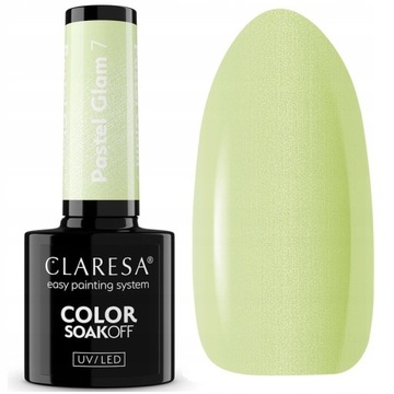 Claresa Lakier Hybrydowy do paznokci PASTEL GLAM 7 pastelowy pistacjowy