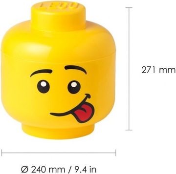 LEGO POJEMNIK NA KLOCKI GŁOWA L DUŻA JĘZYK BOY