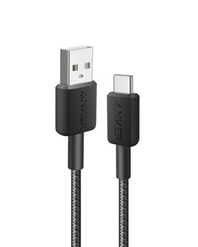 Кабель Anker 322 USB-A — USB-C, 0,9 м, черный