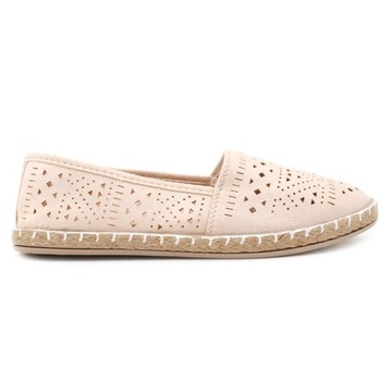 R.43 BEIGEE ESPADRILLES Women's OpenWork